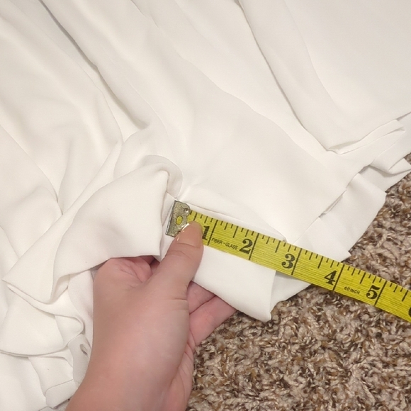 Express white high rise pleated flowy mini skort - Picture 4 of 8